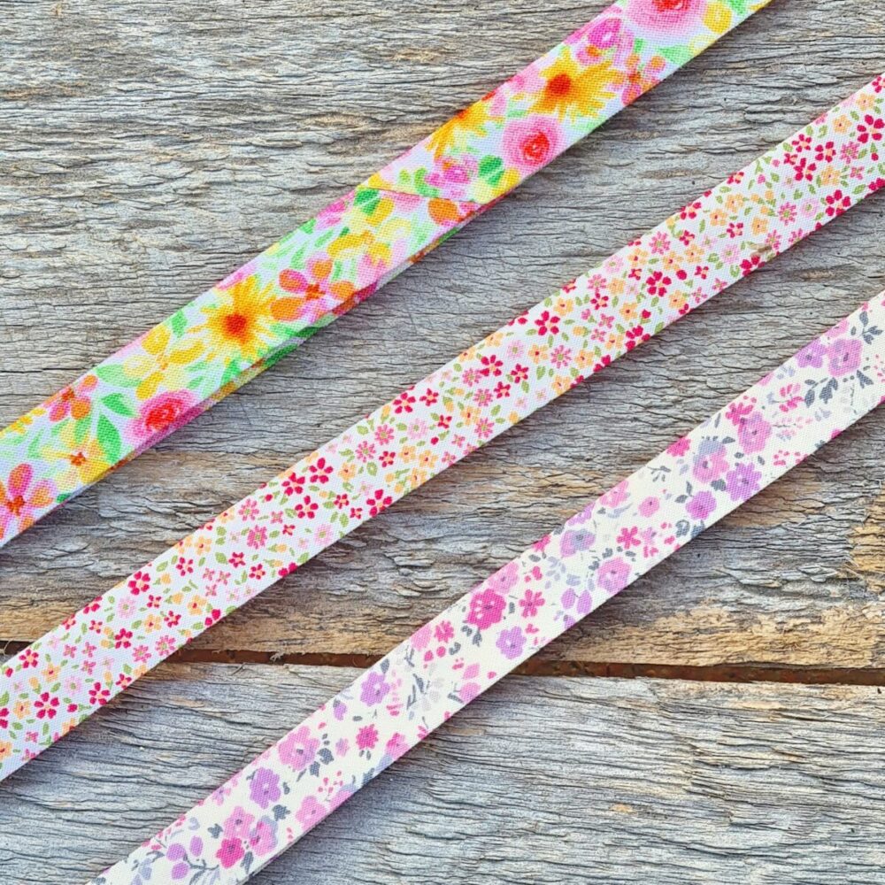 Floral Double Fold 25mm Binding